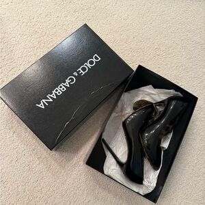 Dolce & Gabbana Black Patent Heels